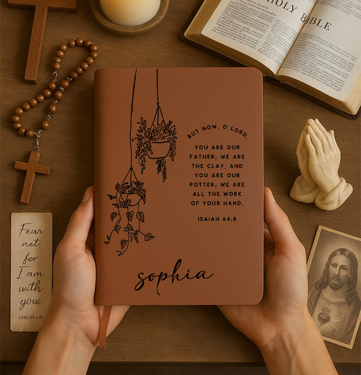 Personalized Christian Journal with "Bible Emergency Hotlines", Custom Name Prayer & Faith Notebook, Religious Gift, First Communion Gifts, Birthday. NBLAF64